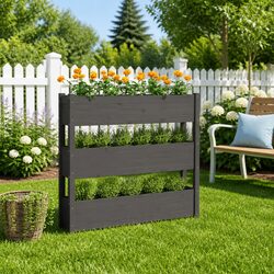Grey Wooden Planter Box