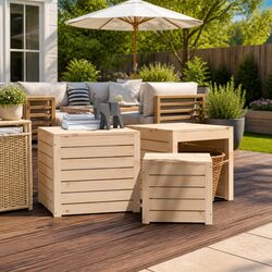 Enhance Your Patio with Our 3 Piece Garden Storage Box Set