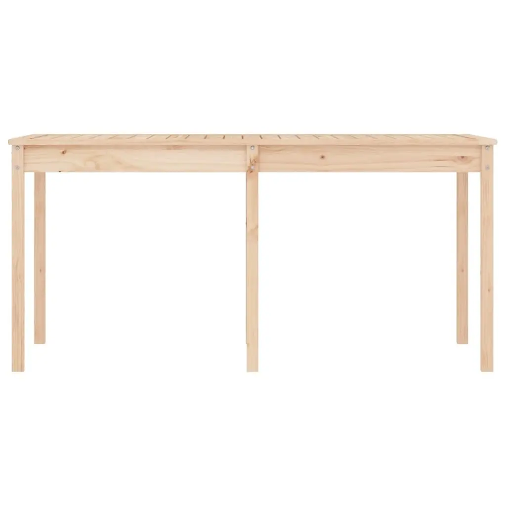 Solid Pine Wood Garden Table 159.5x82.5x76cm Sturdy Outdoor Patio Furniture Brown