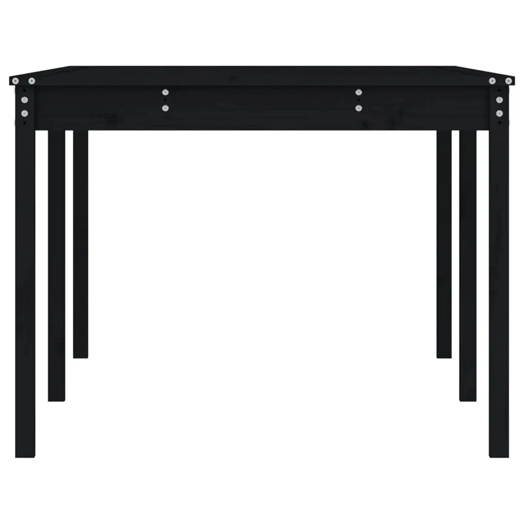 Garden Table 203.5x100x76cm Solid Pine Wood Black Outdoor Patio Furniture