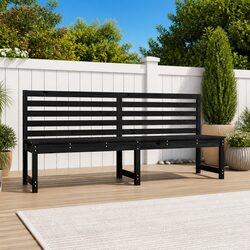 Stylish Outdoor Bench for Your Garden, 201.5cm Black Pine