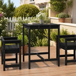 Elegant Black Outdoor Garden Table for Stylish Gatherings