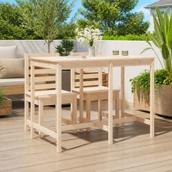 Garden Table Outdoor Patio Furniture Solid Pine Wood Brown 159.5x82.5x110cm
