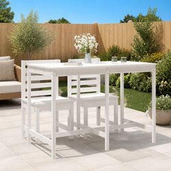 Charming White Garden Dining Table for Your Outdoor Oasis