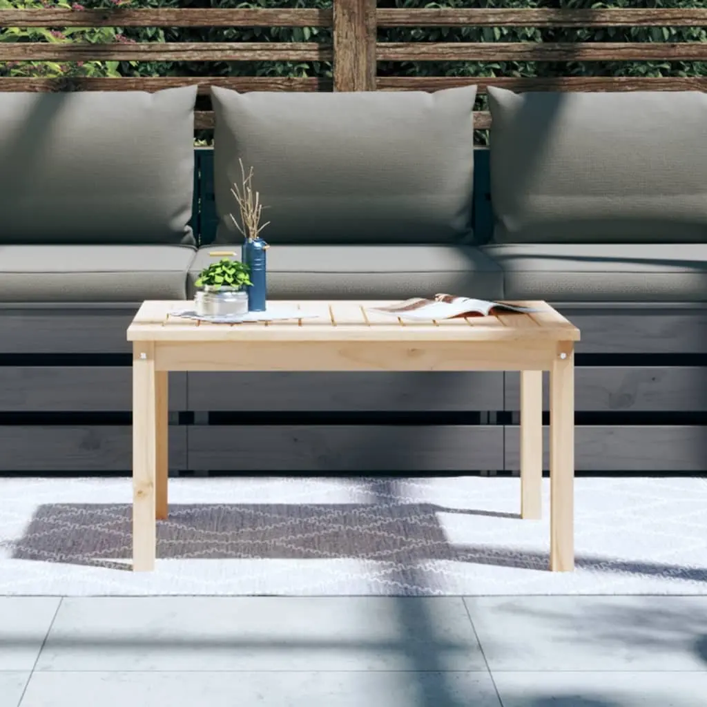 Garden Dining Table 82.5x50.5x45 cm Solid Pine Wood Stable Tabletop Outdoor Furniture