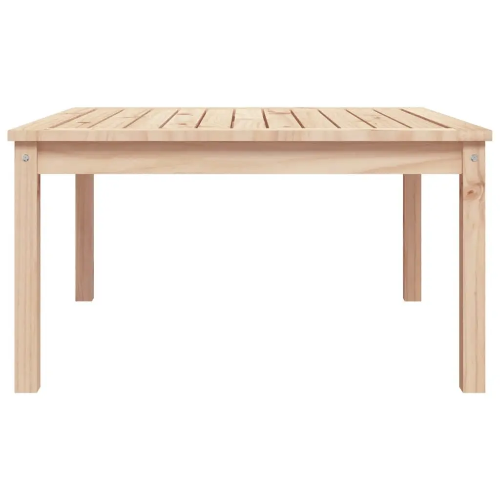 Garden Table 82.5x82.5x45 cm Solid Pine Wood Brown Stable Top for Outdoor Patio Furniture