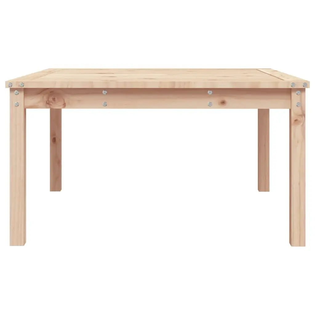 Garden Table 82.5x82.5x45 cm Solid Pine Wood Brown Stable Top for Outdoor Patio Furniture
