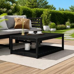 Stylish Black Outdoor Table 121x82.5x45cm for Gatherings