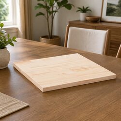Solid Pine Wood Square Table Top 80x80cm Brown Replacement Furniture Board