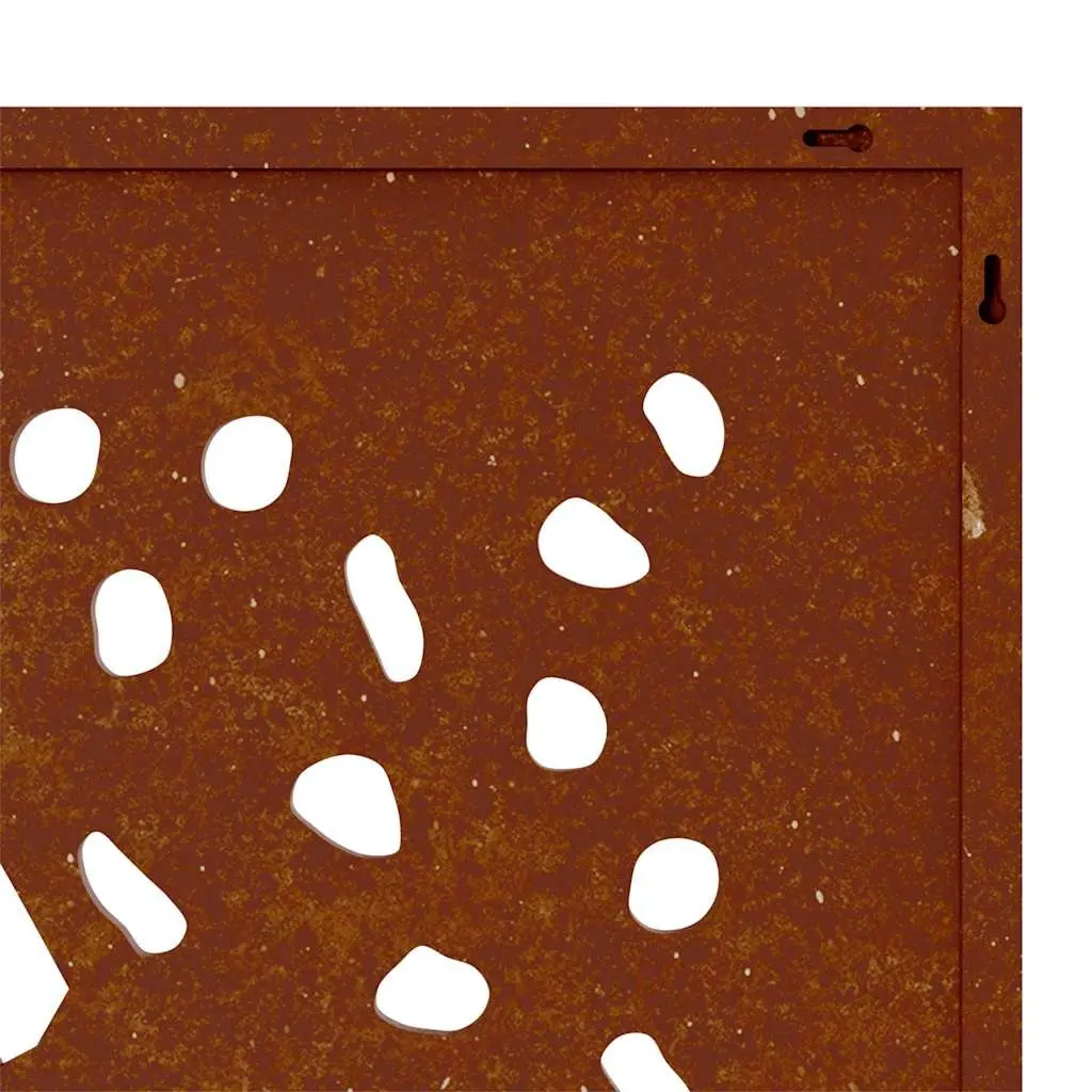 Garden Wall Art Decoration 105x55 cm Corten Steel Leaf Design Outdoor Metal