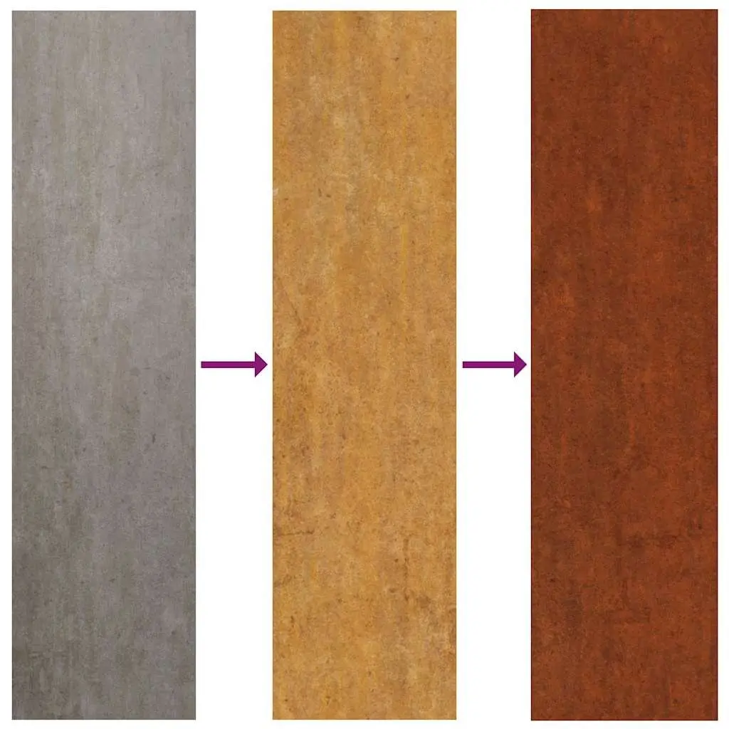 Garden Wall Decoration 105x55 cm Corten Steel Bamboo Design Outdoor Art
