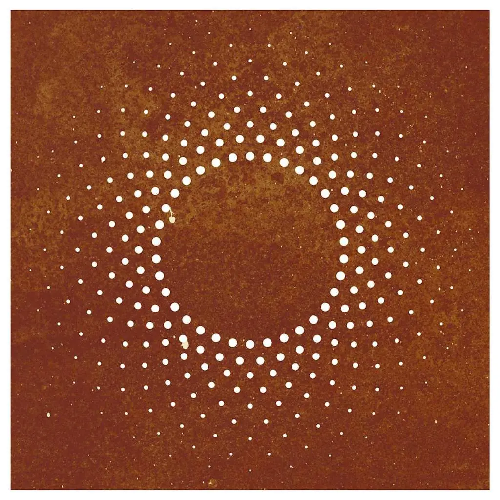 Garden Wall Art Decoration 55x55 cm Corten Steel Sun Design Outdoor Metal