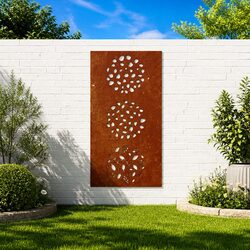 Metal Leaf Design Wall Art for Your Garden 105x55cm