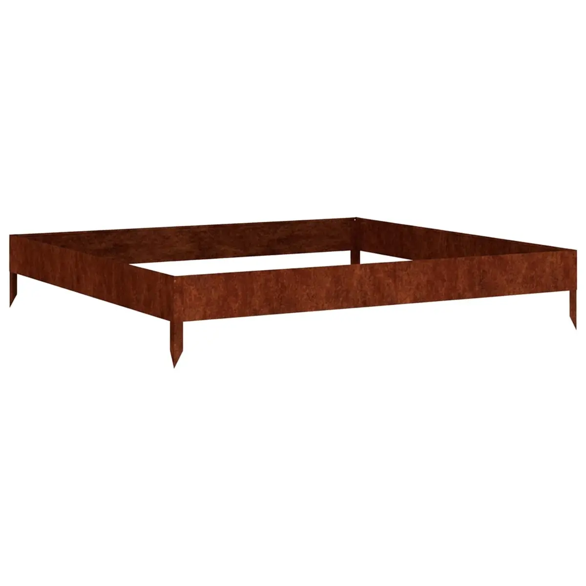 Garden Raised Bed 100x100x18.5cm Corten Steel Planter Box Outdoor Flower