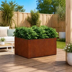Outdoor Corten Steel Planter for Enhanced Garden Style