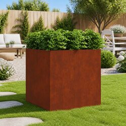 Elevate Your Garden with a Corten Steel Planter 80x80x80 cm