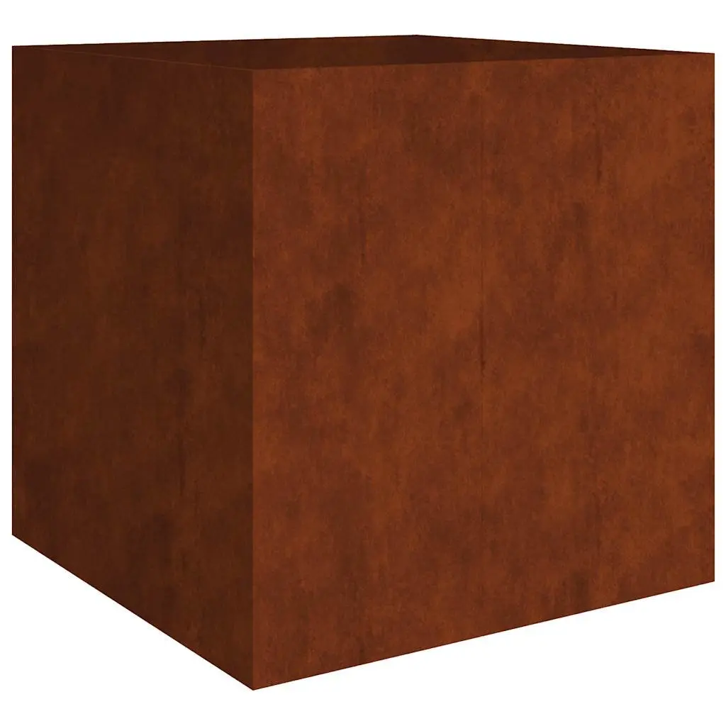 Corten Steel Planter 80x80x80 cm Outdoor Raised Garden Bed Durable Weathering Steel Flower Box