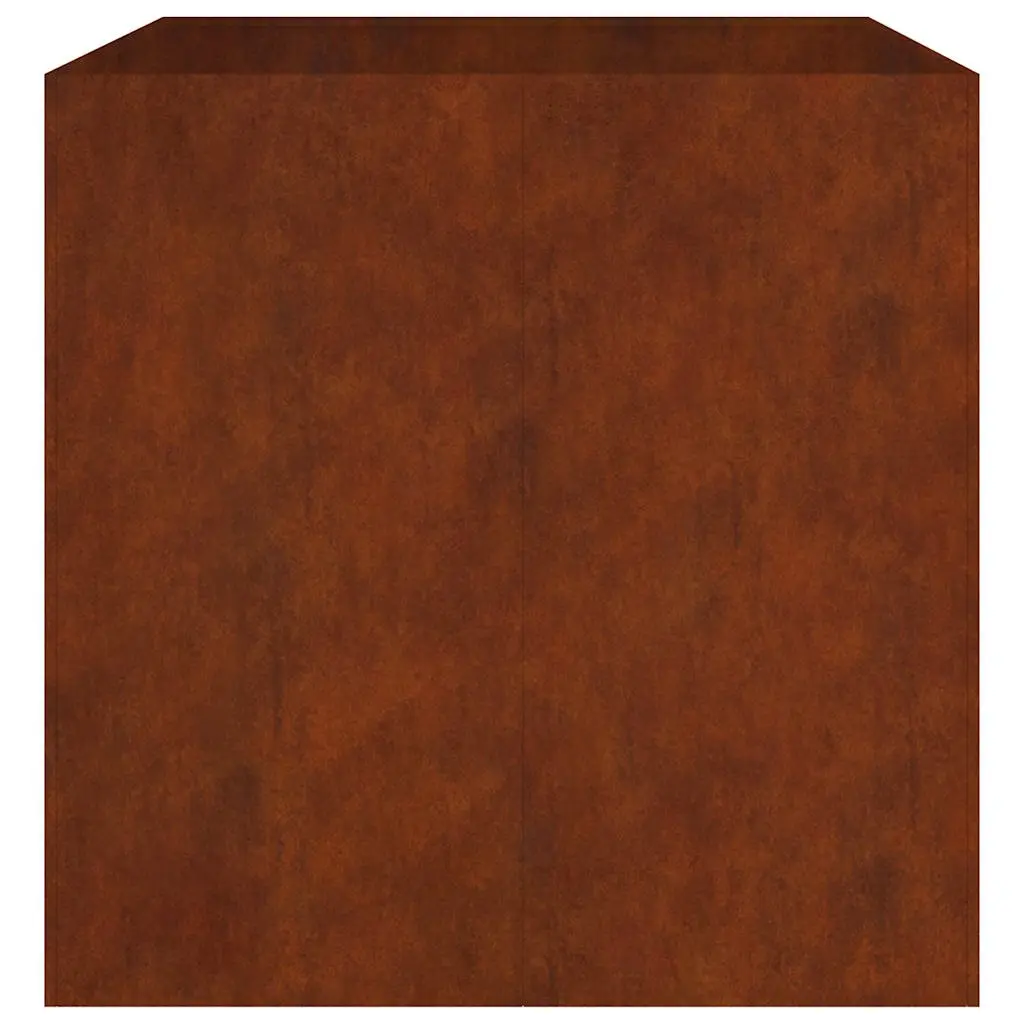 Corten Steel Planter 80x80x80 cm Outdoor Raised Garden Bed Durable Weathering Steel Flower Box