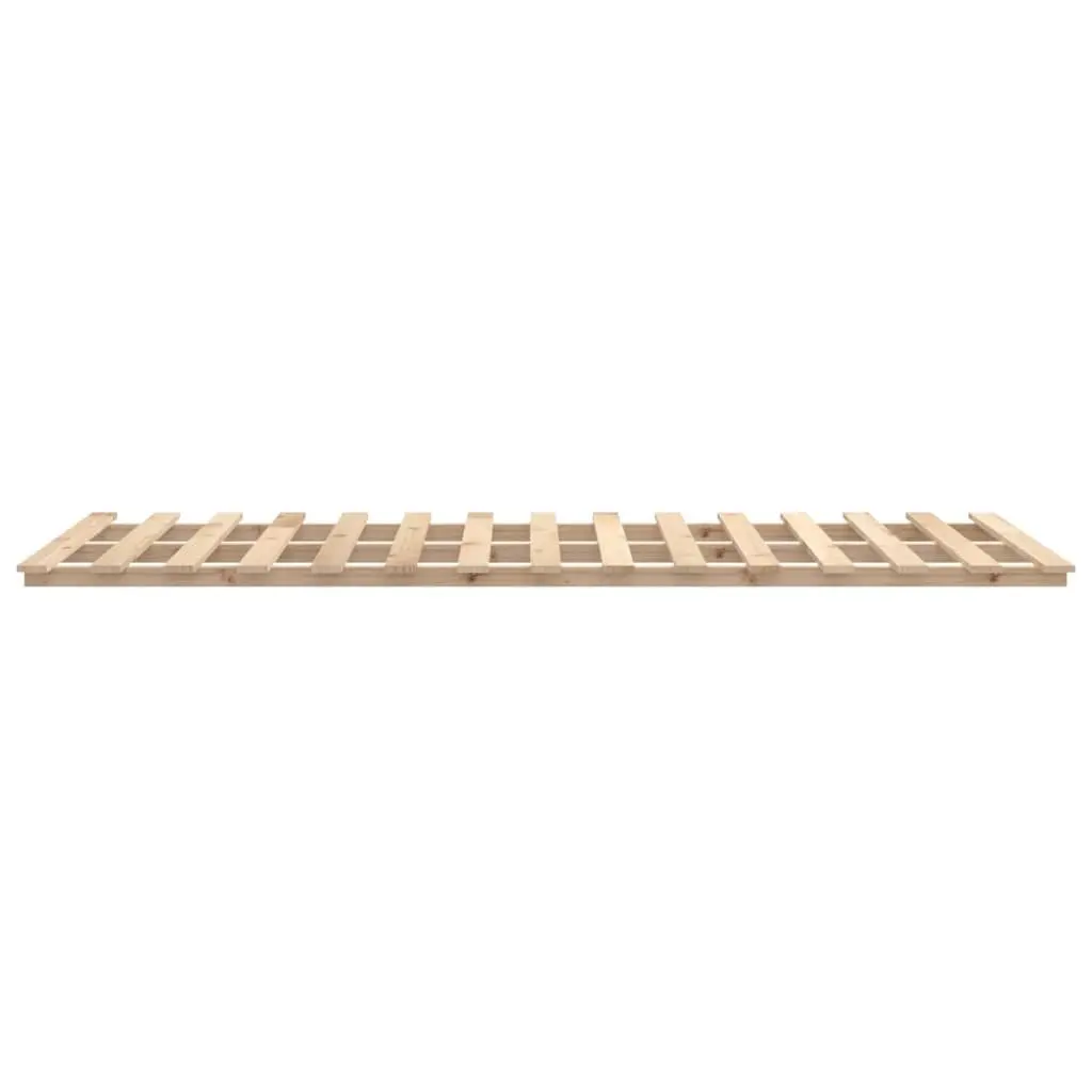 Solid Wood Bed Frame 90x190 cm Slatted Base Sturdy Pine Construction Brown