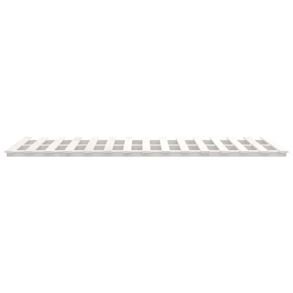 Solid Pine Wood Bed Frame 90x190 cm White Slatted Base