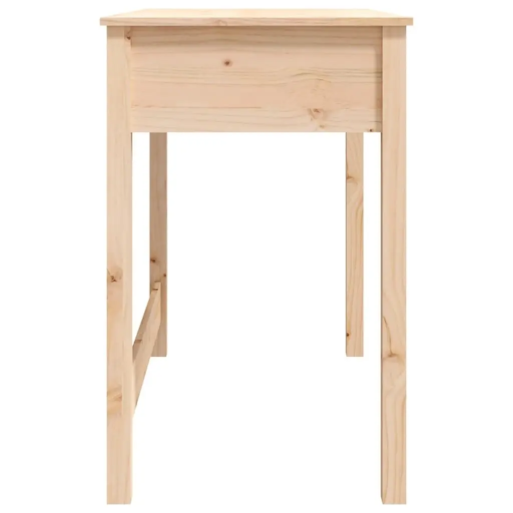 Solid Pine Wood Desk 100x50x78 cm with 2 Drawers Rustic Finish