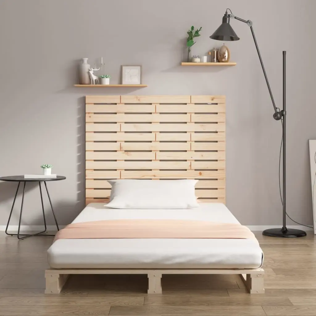 Wall Headboard 141cm Solid Pine Wood Brown Bedroom Bed Head Mount