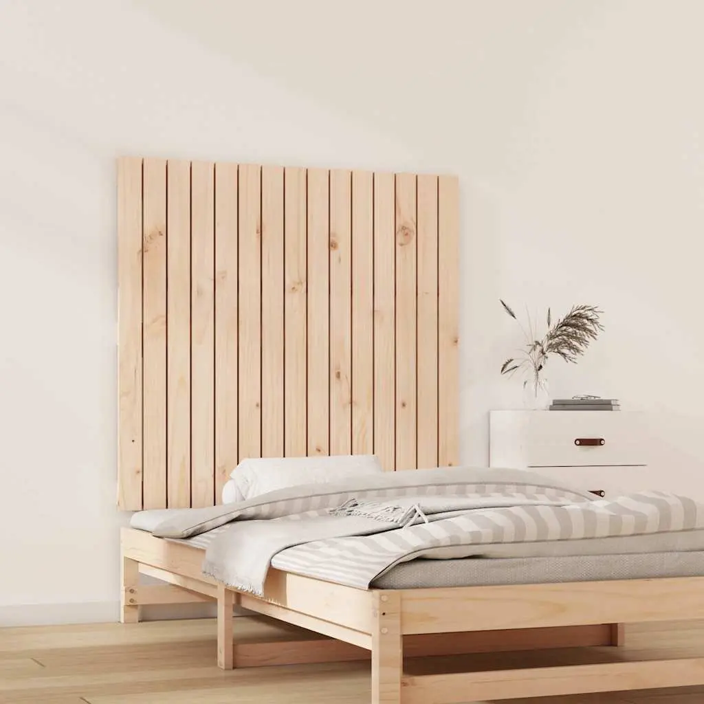 Wall Headboard 95.5cm Solid Pine Wood Bed Head Brown Bedroom Furniture