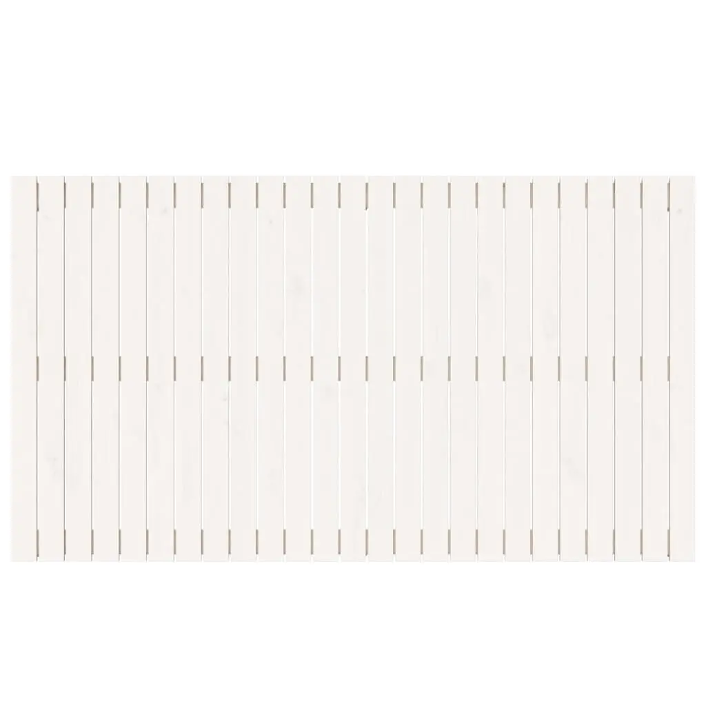 Wall Mounted Headboard 159.5cm Solid Pine Wood White Natural Grain