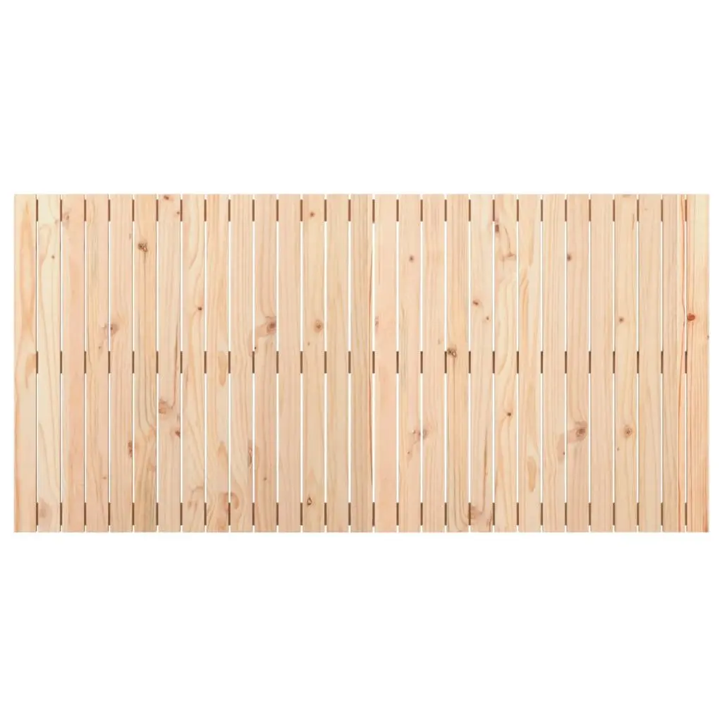 Wall Headboard 185cm Solid Pine Wood Wall-Mounted Brown