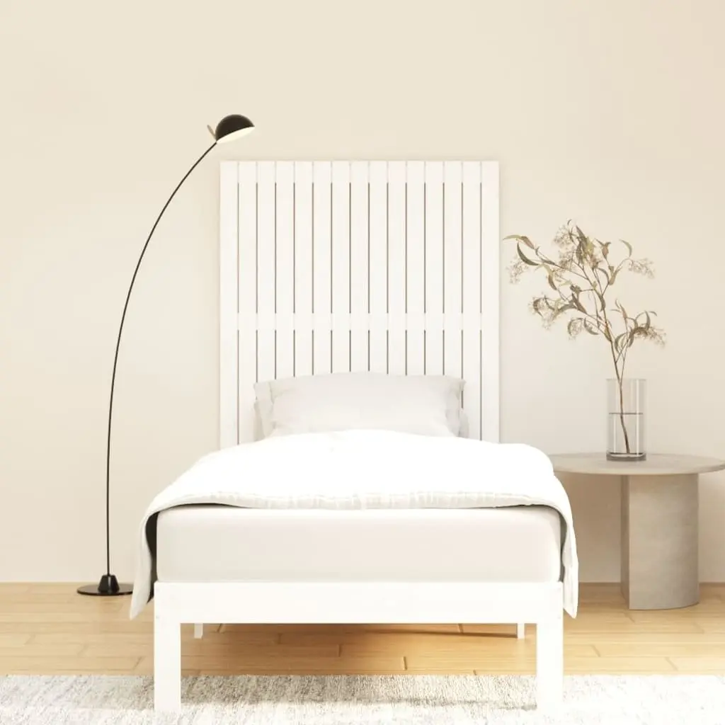 Wall Mounted Headboard 95.5cm White Solid Pine Wood Bedroom Bed Header