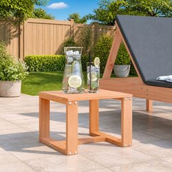 Outdoor Patio Table 40x38x28.5 cm in Solid Wood