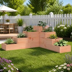 L-Shaped 4-Tier Planter for a Stylish Outdoor Space