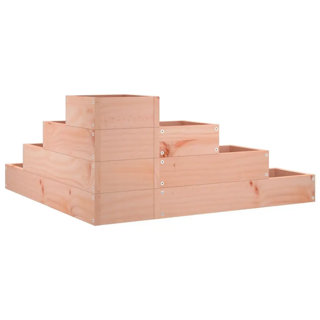4-Tier Wooden Garden Planter Corner L-Shape Outdoor Raised Bed Flower Pot Box