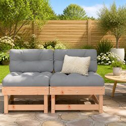 Outdoor Middle Section Sofa with Soft Cushions for Stylish Relaxation