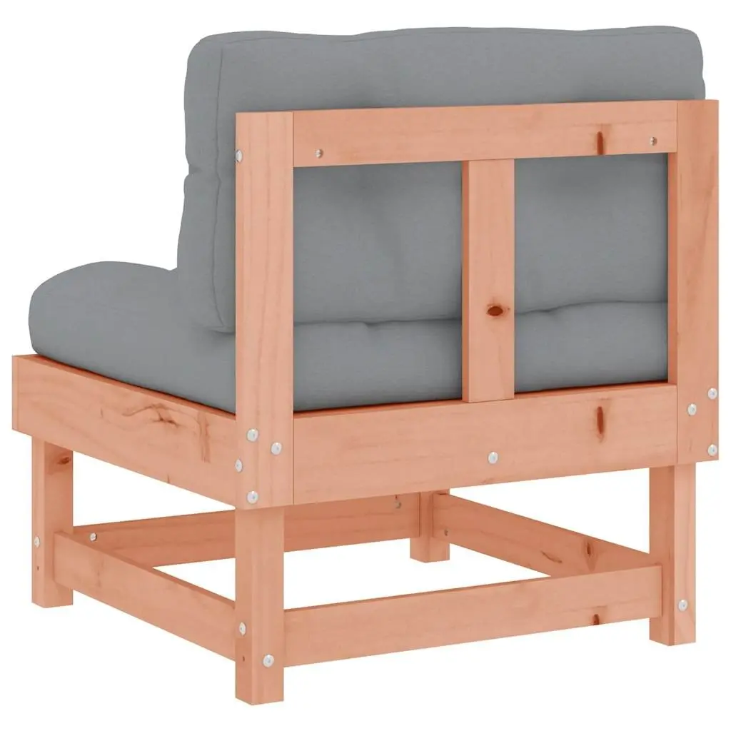 Outdoor Middle Sofa with Cushions Solid Wood Modular Garden Patio Seating