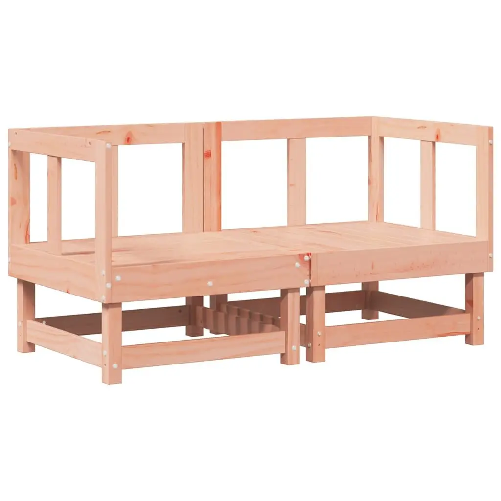 Outdoor Corner Sofas 2 Pieces Solid Wood Cushioned Garden Sectional Seating