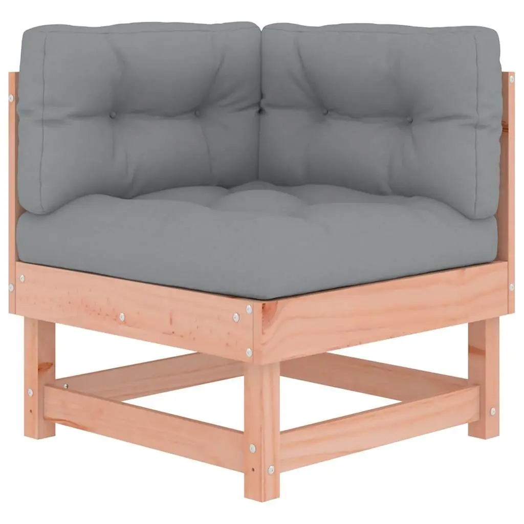 Outdoor Corner Sofas 2 Pieces Solid Wood Cushioned Garden Sectional Seating