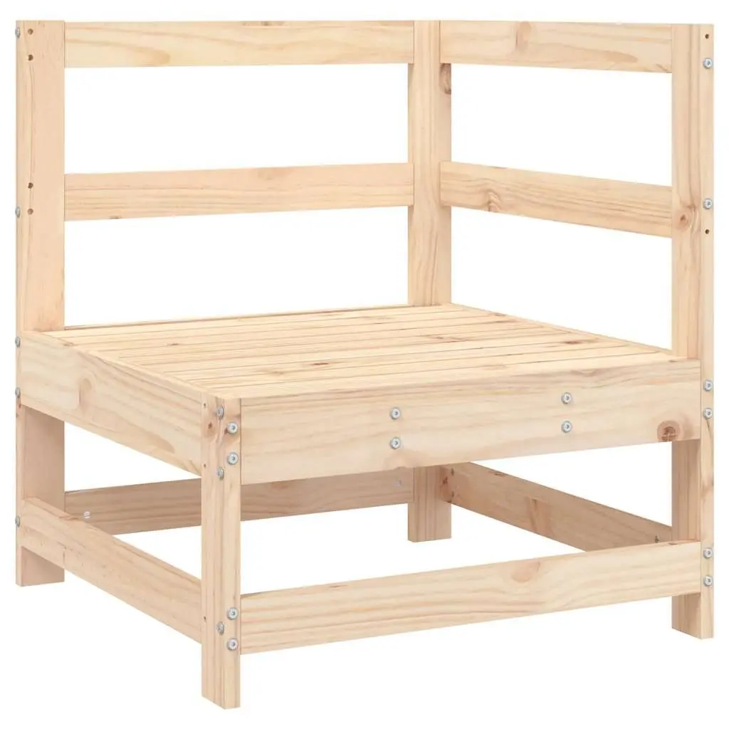 Corner Sofa with Cushions Solid Wood Pine Outdoor Sectional Patio Garden Seating