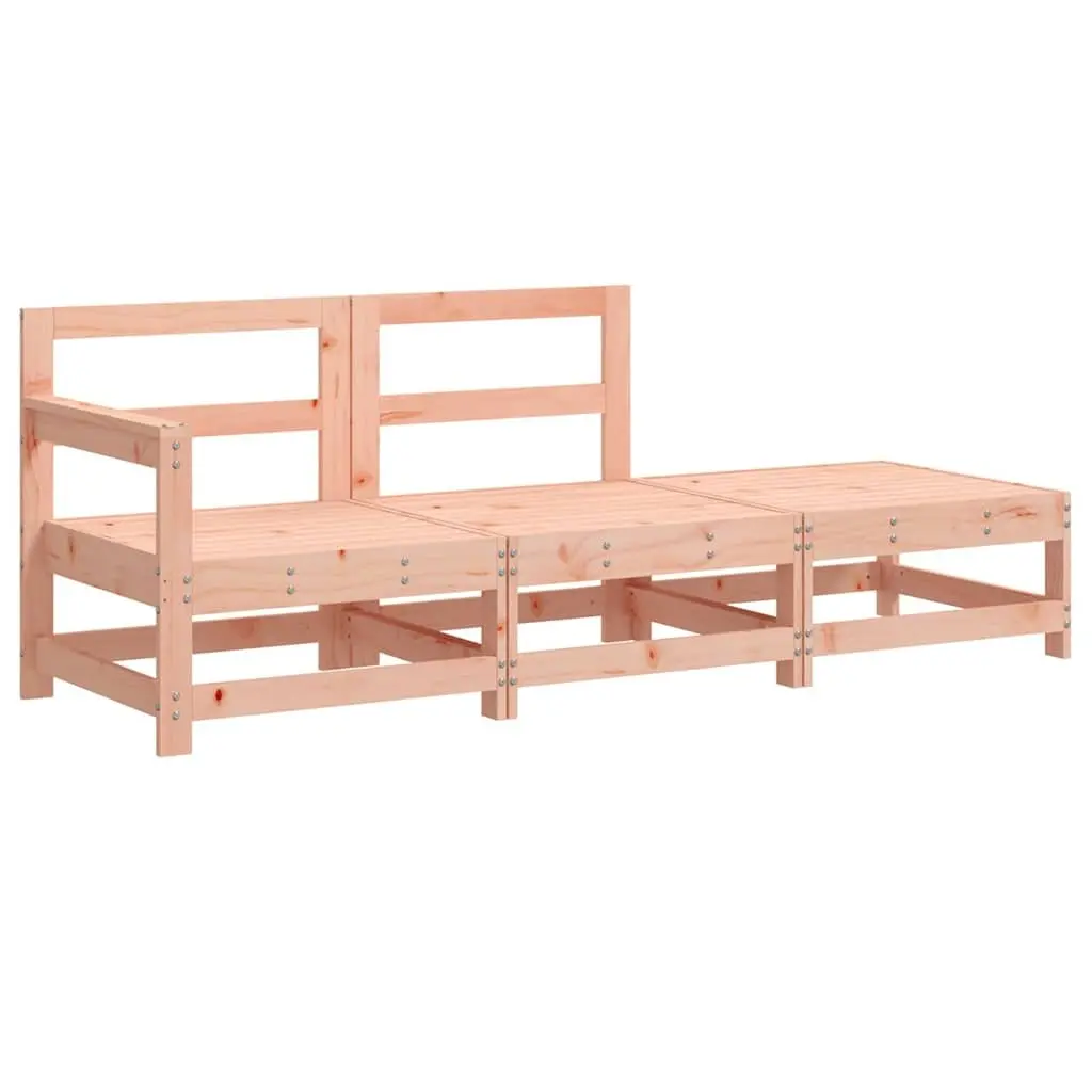 Wooden Garden Lounge Set 3 Piece Outdoor Sectional Sofa with Cushions
