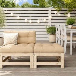 Garden Footstool with Cushion for Relaxing Outdoor Spaces