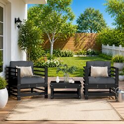 Transform Your Outdoor Space with Black Wooden Garden Chairs