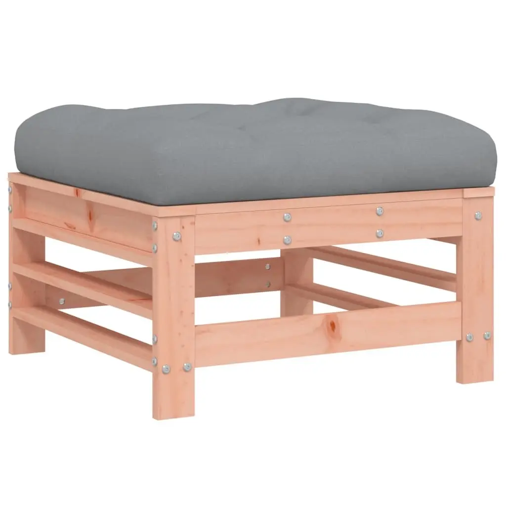 Garden Footstools with Cushions 2pcs Outdoor Seating Patio Furniture Brown