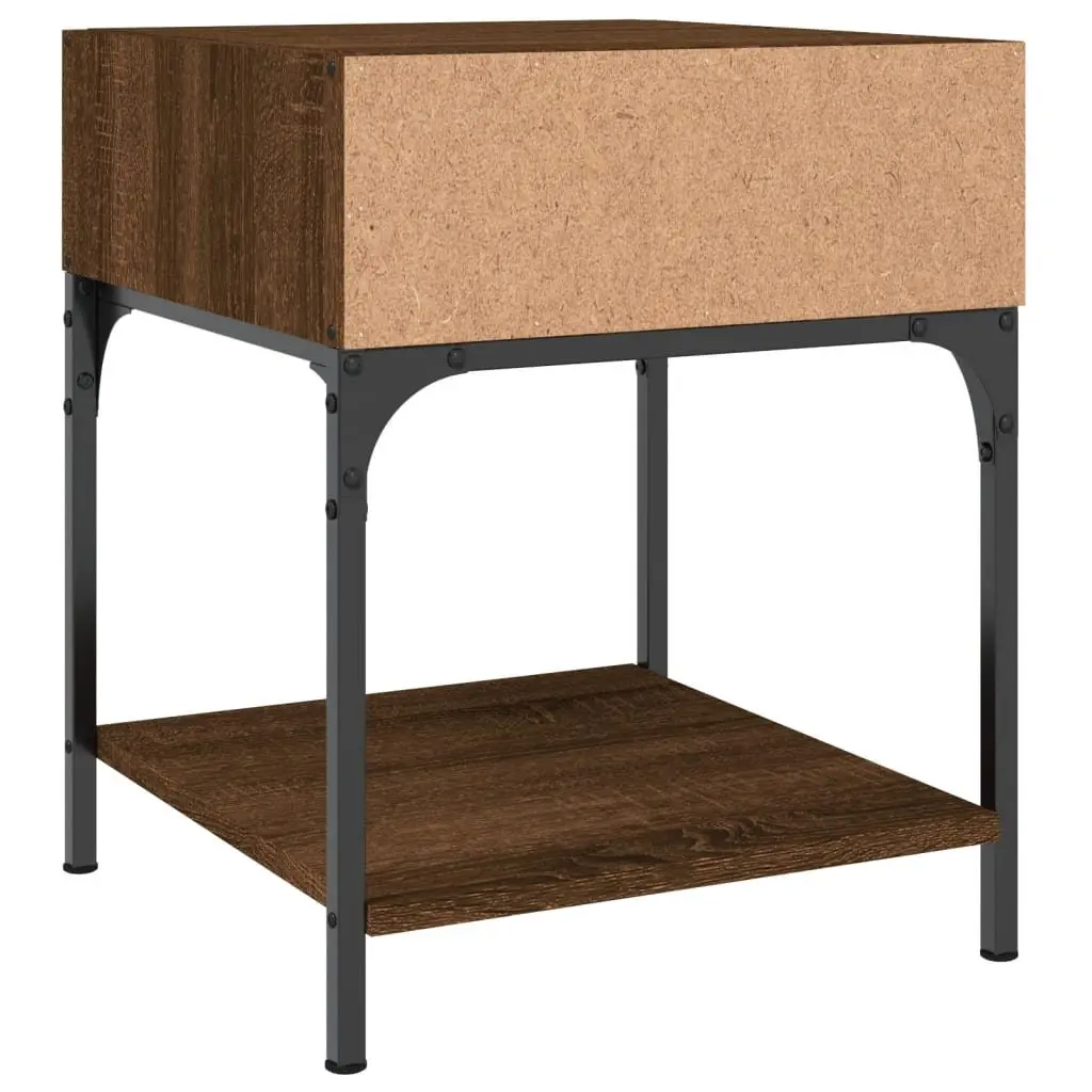 Bedside Tables 40x41x50 cm Brown Oak Engineered Wood Storage Cabinet 2 pcs