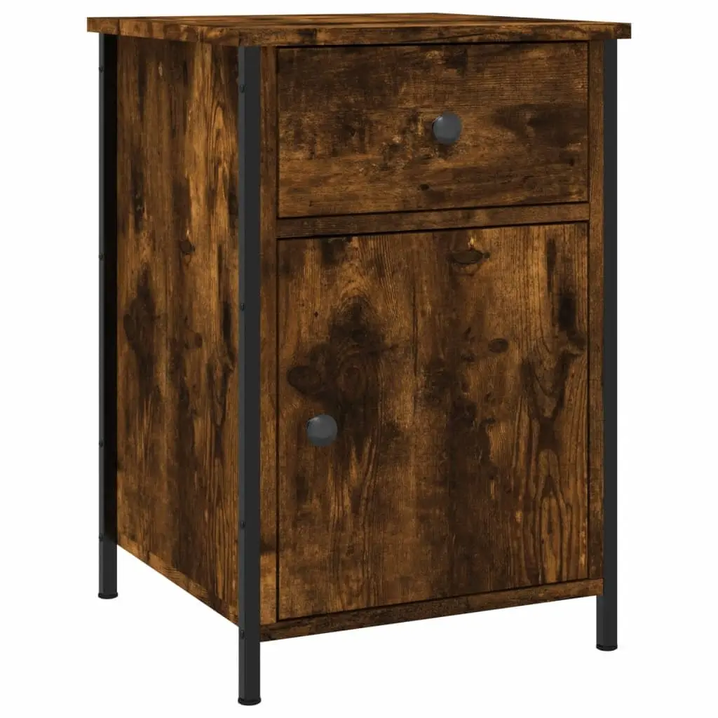 Bedside Cabinets 2 pcs Brown Engineered Wood Storage Nightstands