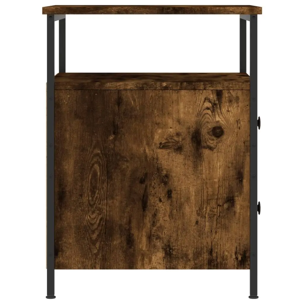 Bedside Cabinets 2 pcs Brown Engineered Wood Nightstands Storage Side Tables