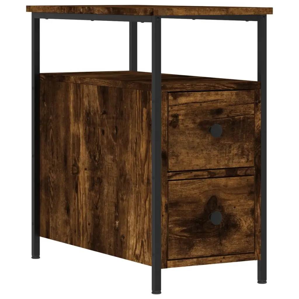 Bedside Cabinets 2 pcs 30x60x60 cm Smoked Oak Engineered Wood Storage