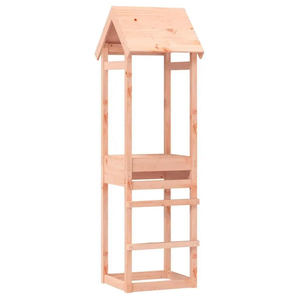 Wooden Play Tower 53x46.5x194cm Solid Douglas Wood Outdoor Playhouse