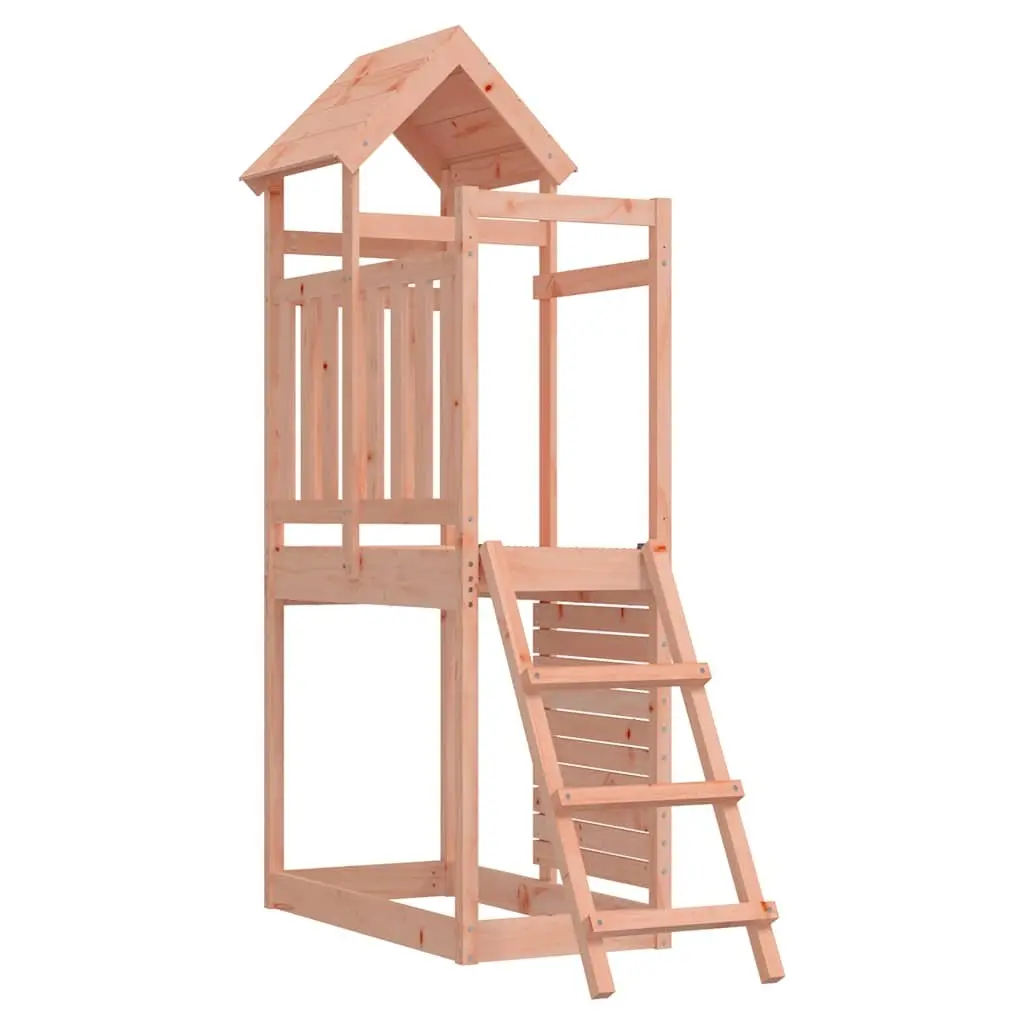Wooden Climbing Frame Outdoor Playset with Rock Wall and Ladder