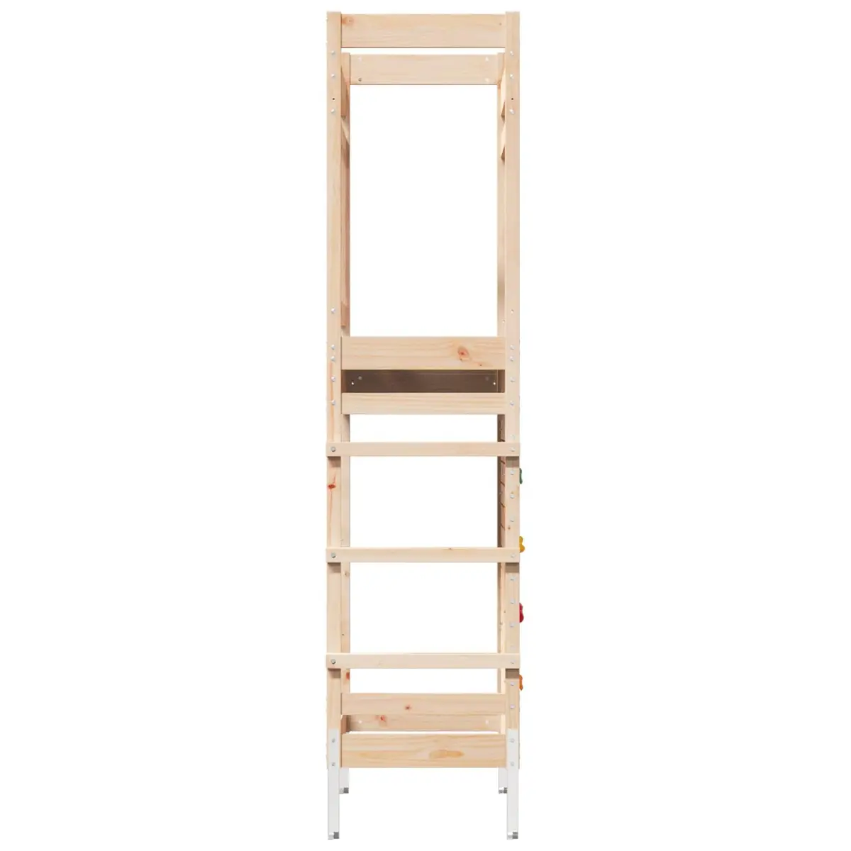 Outdoor Play Tower Wooden Backyard Playset Natural Garden Climbing Equipment