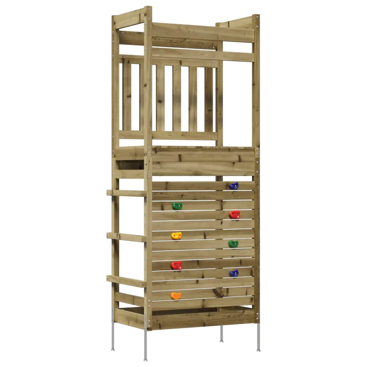 Wooden Outdoor Play Tower Backyard Playground Garden Climbing Fort